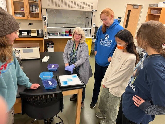 Wendy in 406 teaching class.